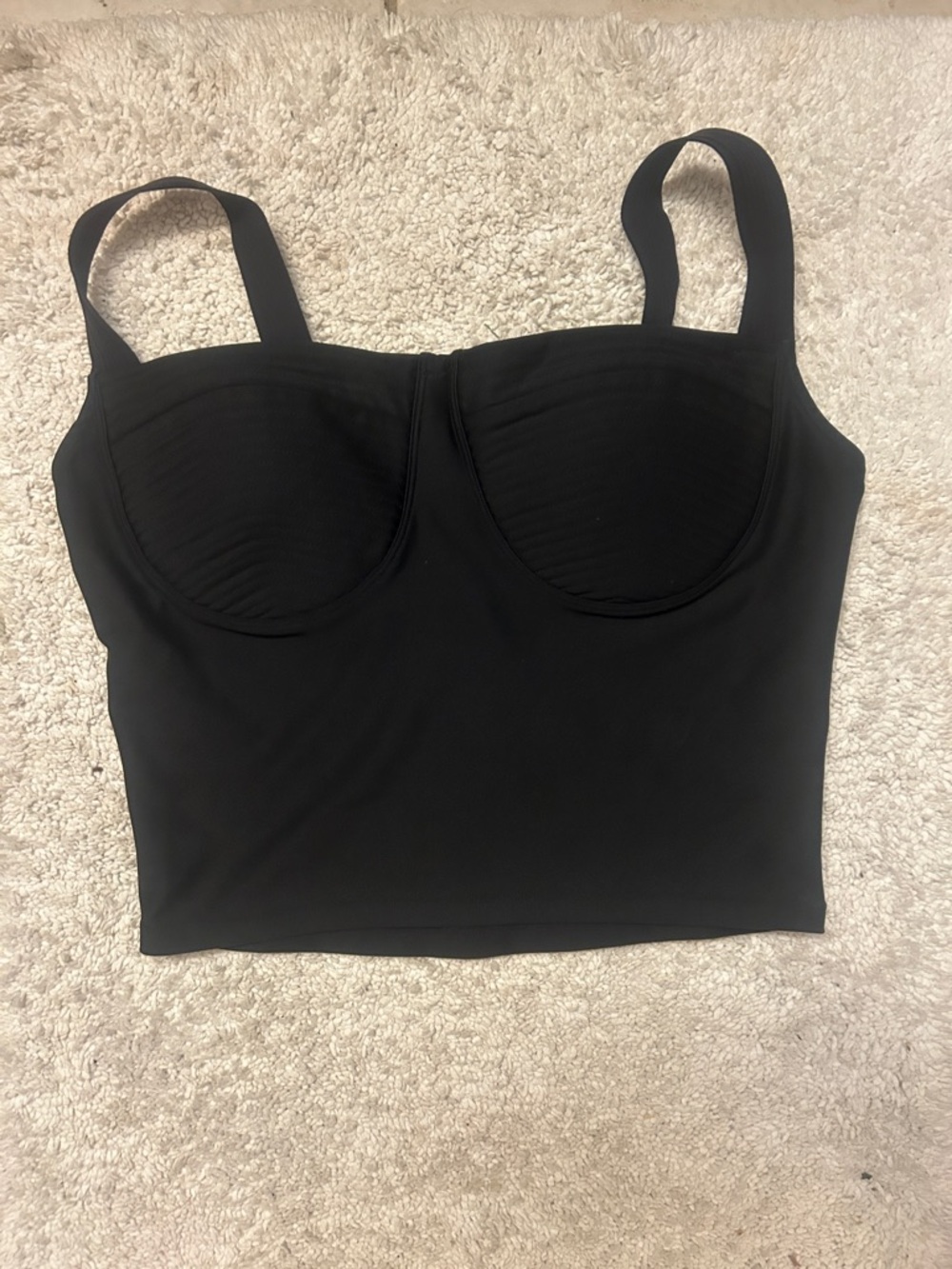 NWOT Alo Black Bustier Tank Top